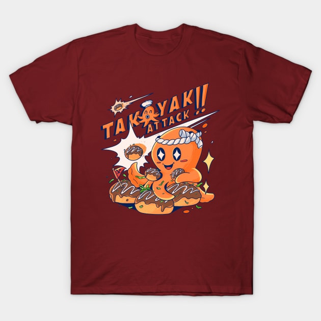 Takoyaki Attack T-Shirt by MvdSwink